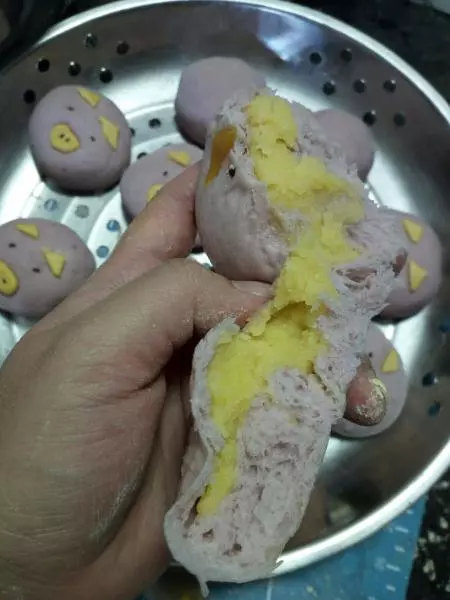 紫薯奶黄包（南瓜奶黄包）