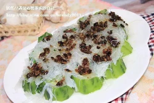 蒜蓉豉汁粉丝蒸丝瓜