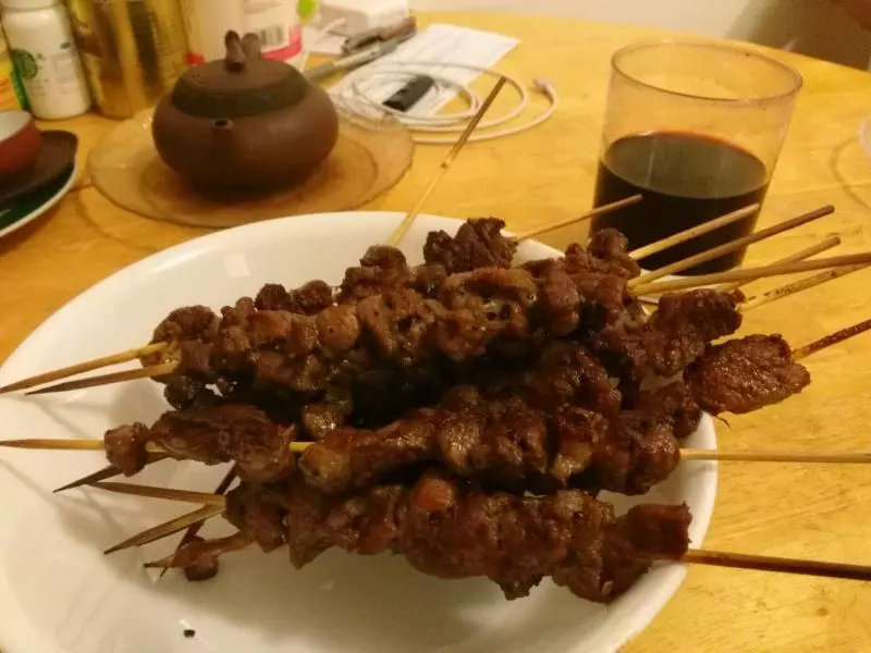 煤氣烤箱烤羊肉串