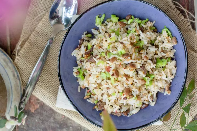 青椒牛肉香辣豆豉炒飯