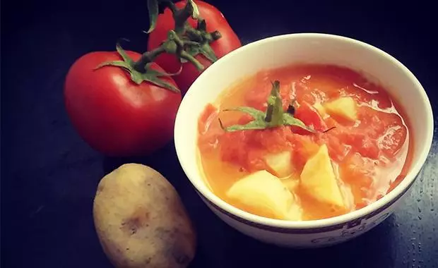 番茄土豆濃湯（簡單！好喝！瘦身！）