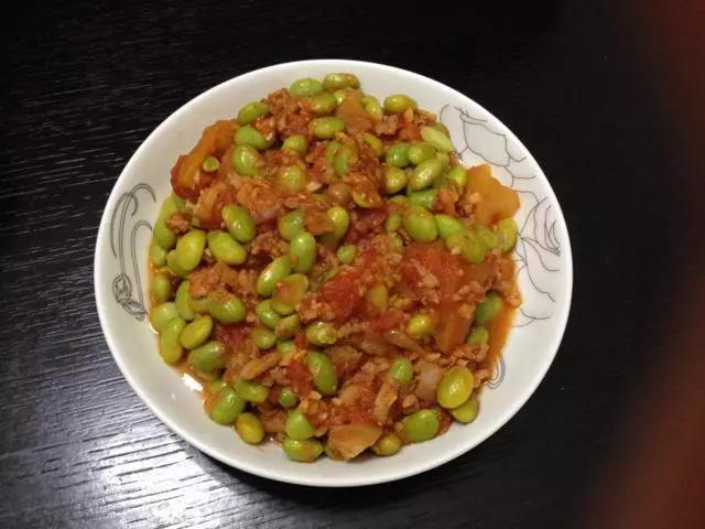 番茄毛豆烧肉丁