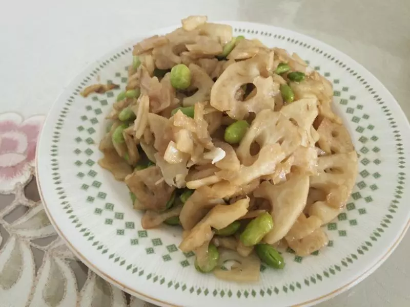 藕片炒豆子