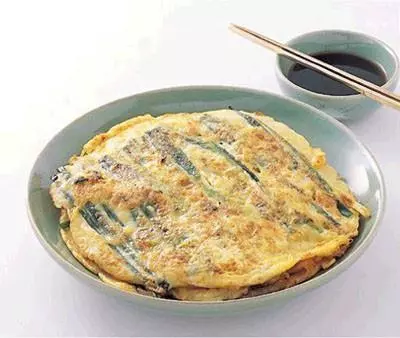 黄金小根菜煎饼