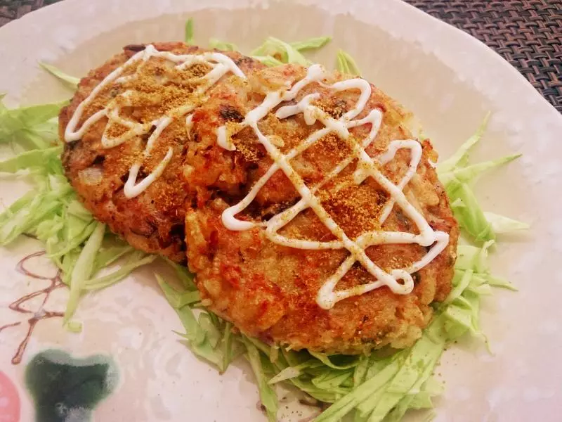 蔬菜米饭肉饼