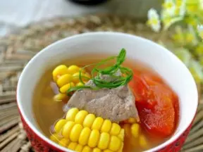 玉米番茄猪肝汤