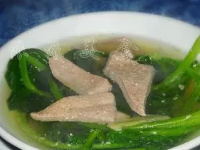 豬肝菠菜湯