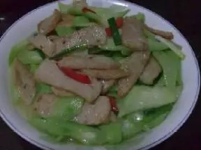 肉饼炒角瓜