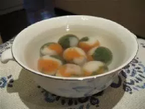 彩色杏仁糖湯圓