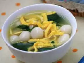 鹹味菠菜湯圓