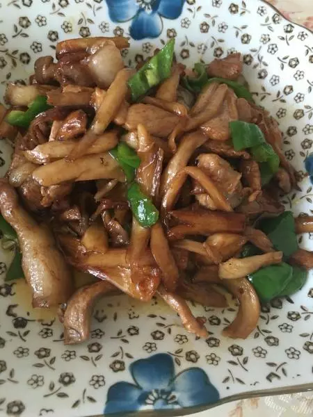 超简单手撕杏鲍菇炒肉