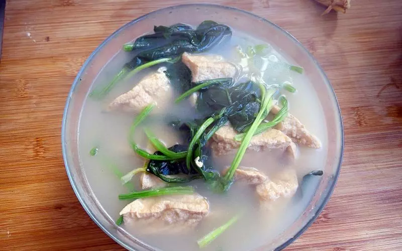 素版菠菜豆腐湯