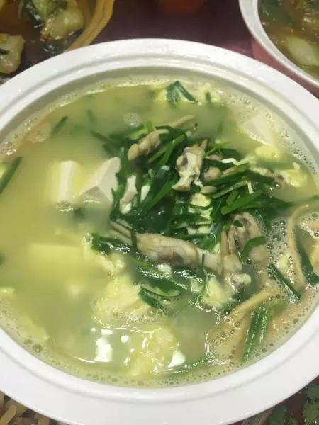 蟶子韭菜蛋湯