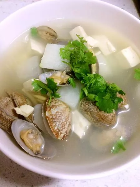 花蛤冬瓜豆腐湯