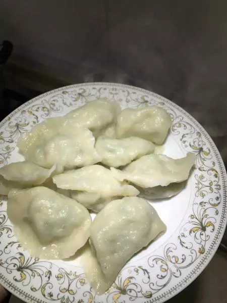 蒜苗白菜肉饺子