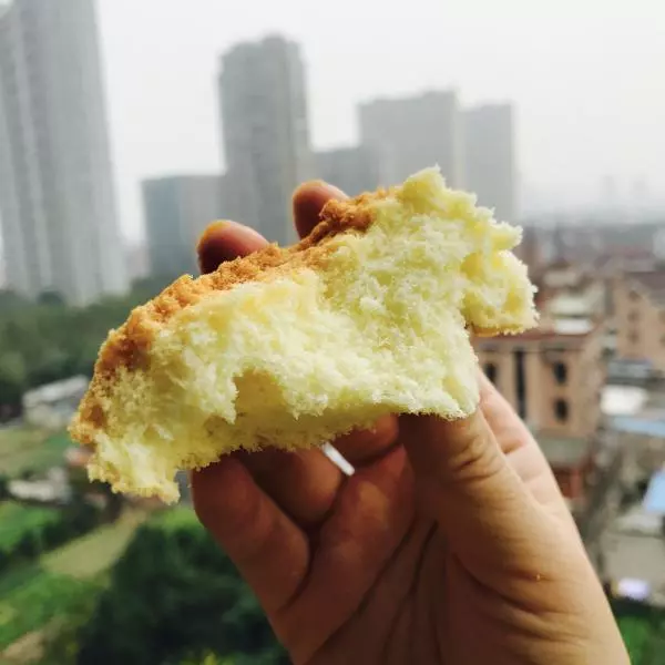 8寸綿密植物油戚風蛋糕，少糖無牛奶無黃油（過敏寶寶版）