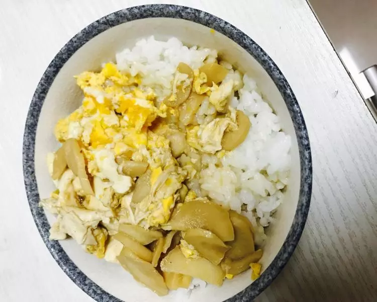 滑蛋杏鮑菇飯