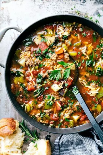 Italian Sausage Orzo Soup