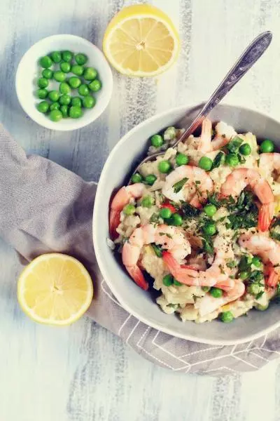 豌豆蝦仁意式調味飯. Pea &amp; Prawn Risotto