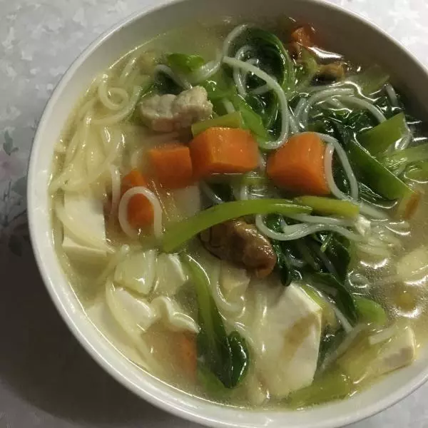 青菜肉片面