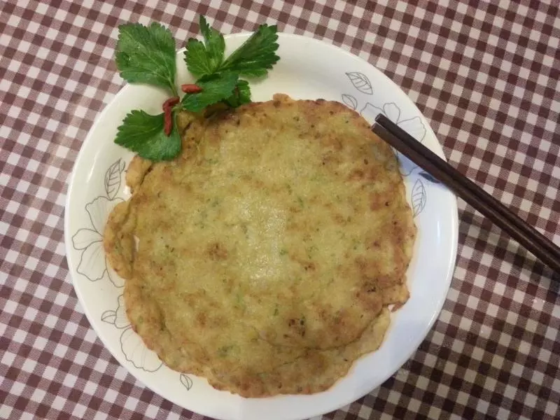 鸡油香葱肉末煎饼