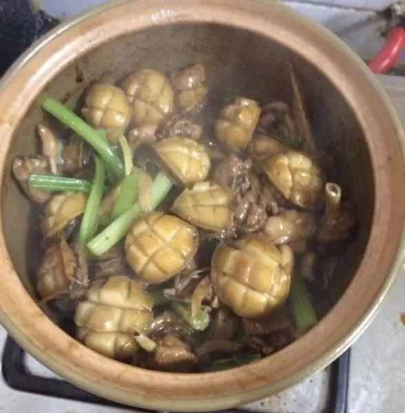 鮮鮑雞肉煲