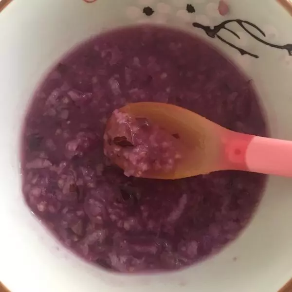宝宝红枣紫薯双米粥