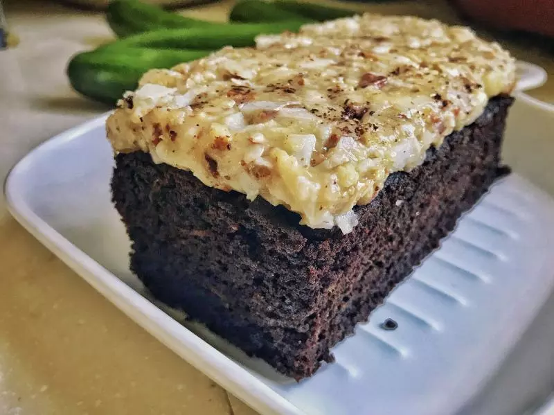 【生酮饮食】德式巧克力西葫芦蛋糕German Chocolate Zucchini Cake