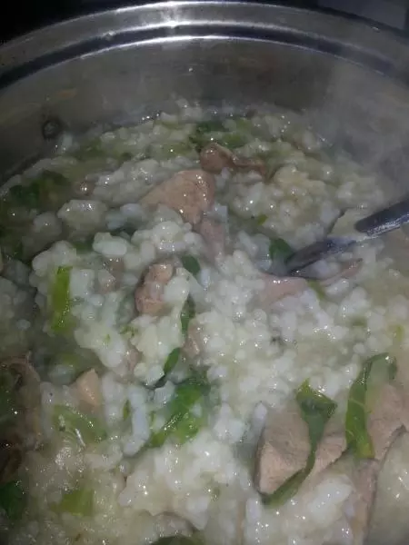 猪肝菜粥