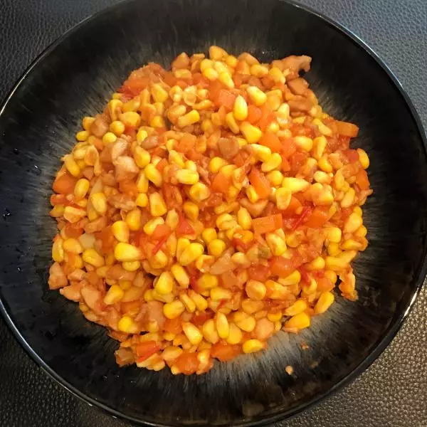 玉米番茄胡萝卜鸡丁