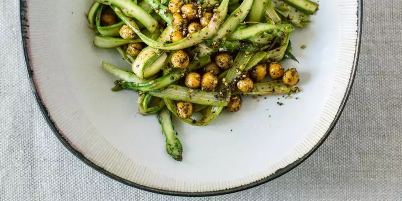 【KK】蘆筍鷹嘴豆沙拉 Asparagus Salad with Roasted Chickpeas