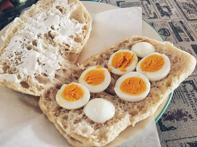 蒜味奶酪鸡蛋恰巴特ciabatta#快手早餐#