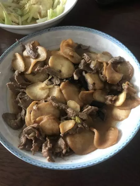 茭白炒牛肉