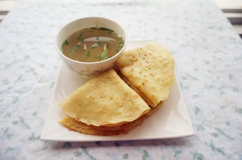 麵粉粑粑 + 豆豉湯