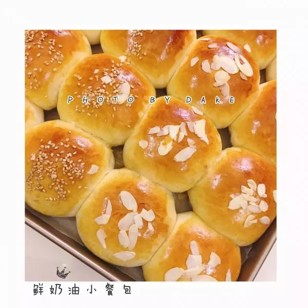 鲜奶油小餐包（一次发酵）