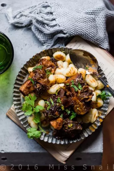 牛肋土豆球意面.Peposo with pan-fried gnocchi.