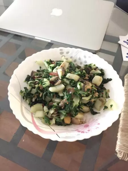 我的奥义: 口蘑炒青菜