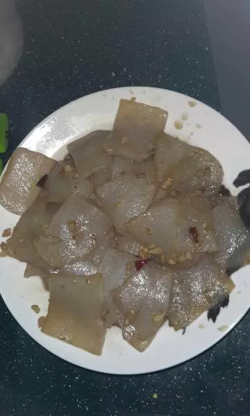 糖醋辣炒魔芋豆腐