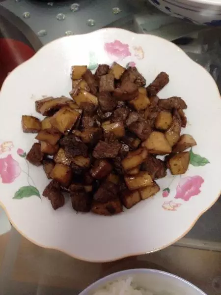 黑胡椒杏鮑菇牛肉粒