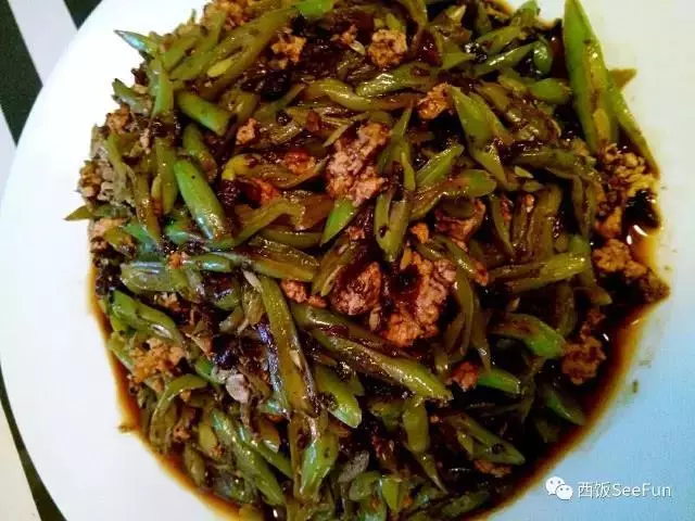 榄菜肉末四季豆