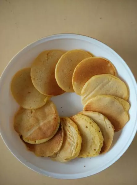 宝宝辅食～奶香玉米松饼