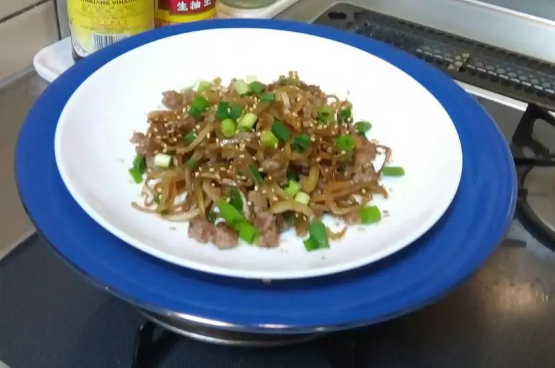 蘿蔔皮炒肉末