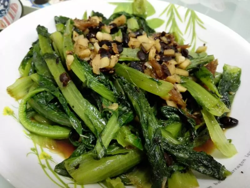 豆鼓鲮鱼炒油麦菜