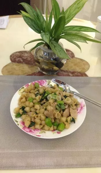 菜心瘦肉撈蜆殼粉