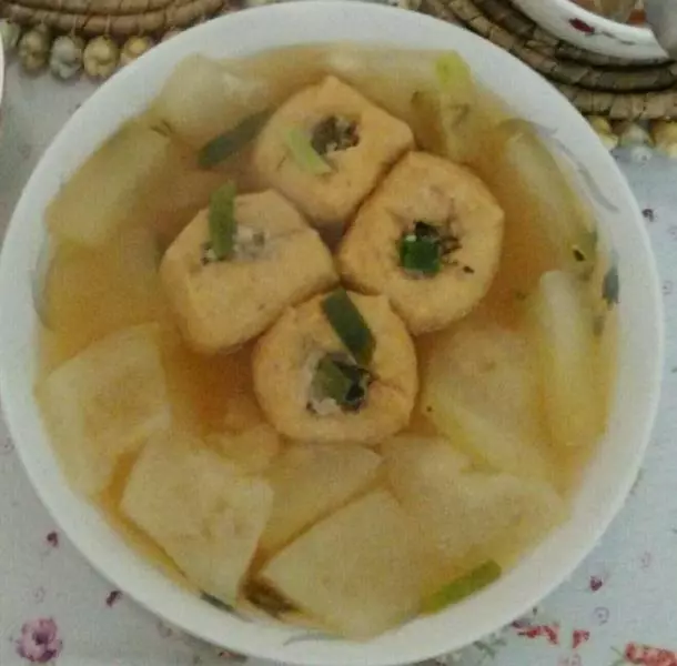 懶人食譜～豆腐泡蒸冬瓜