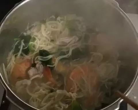 野生大虾干煮面