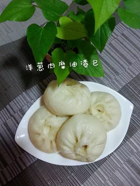 洋葱肉糜油渣包