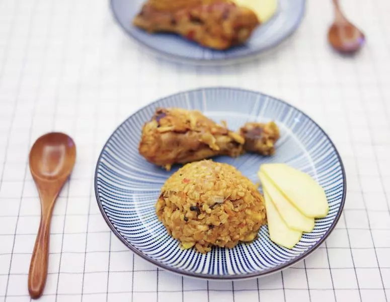 宝宝缤纷蒸汽鸡腿烩饭