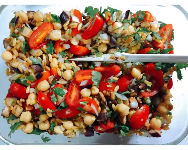 鹰嘴豆中东香料沙拉 Chickpea Za&#39;taar Salad