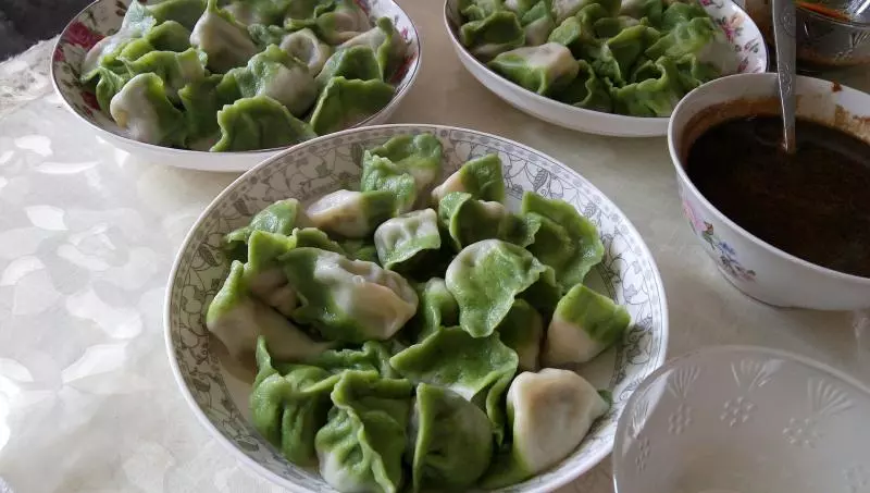 苦菜猪肉发财水饺